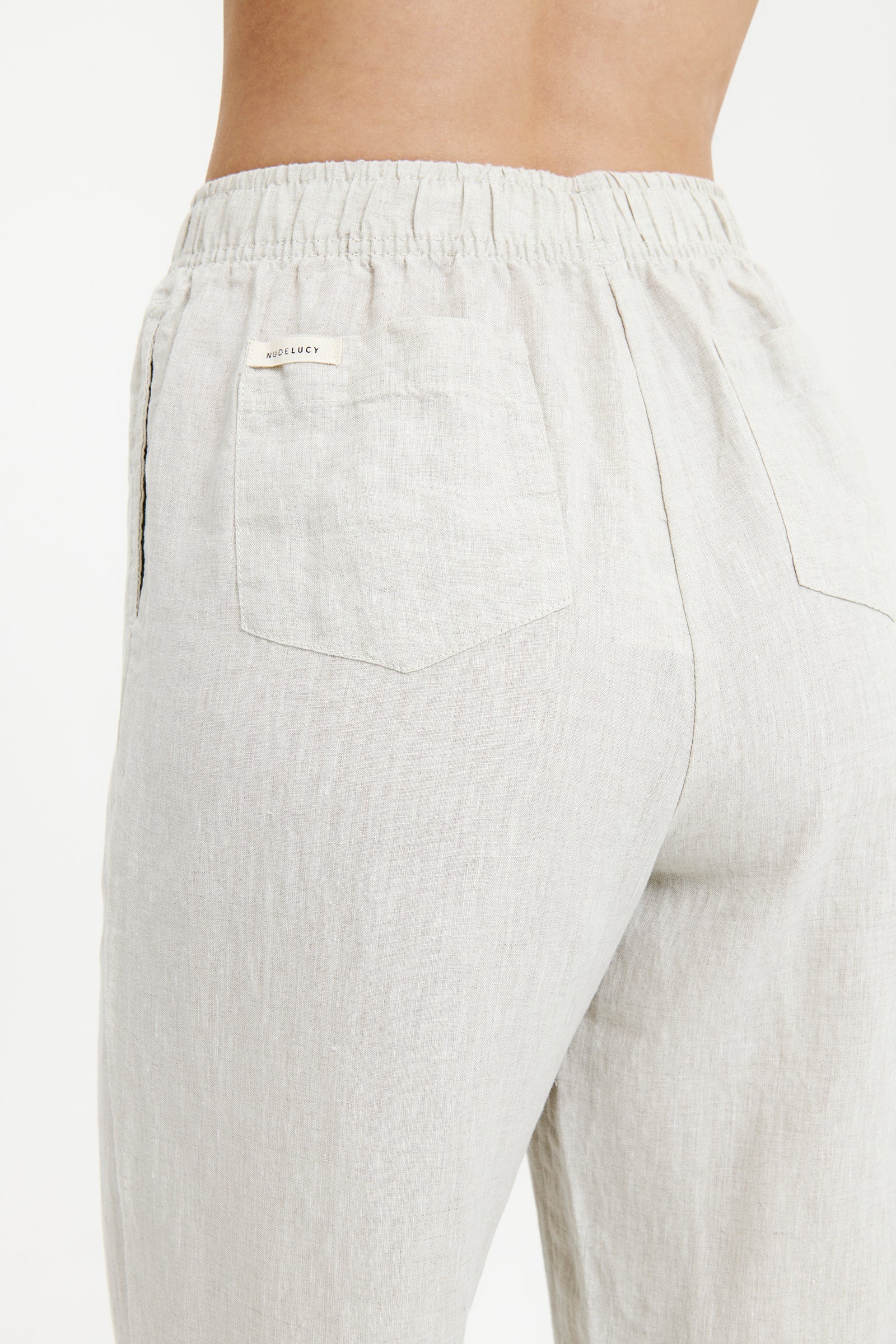 Nude Lucy Lounge Linen Pant In Natural 