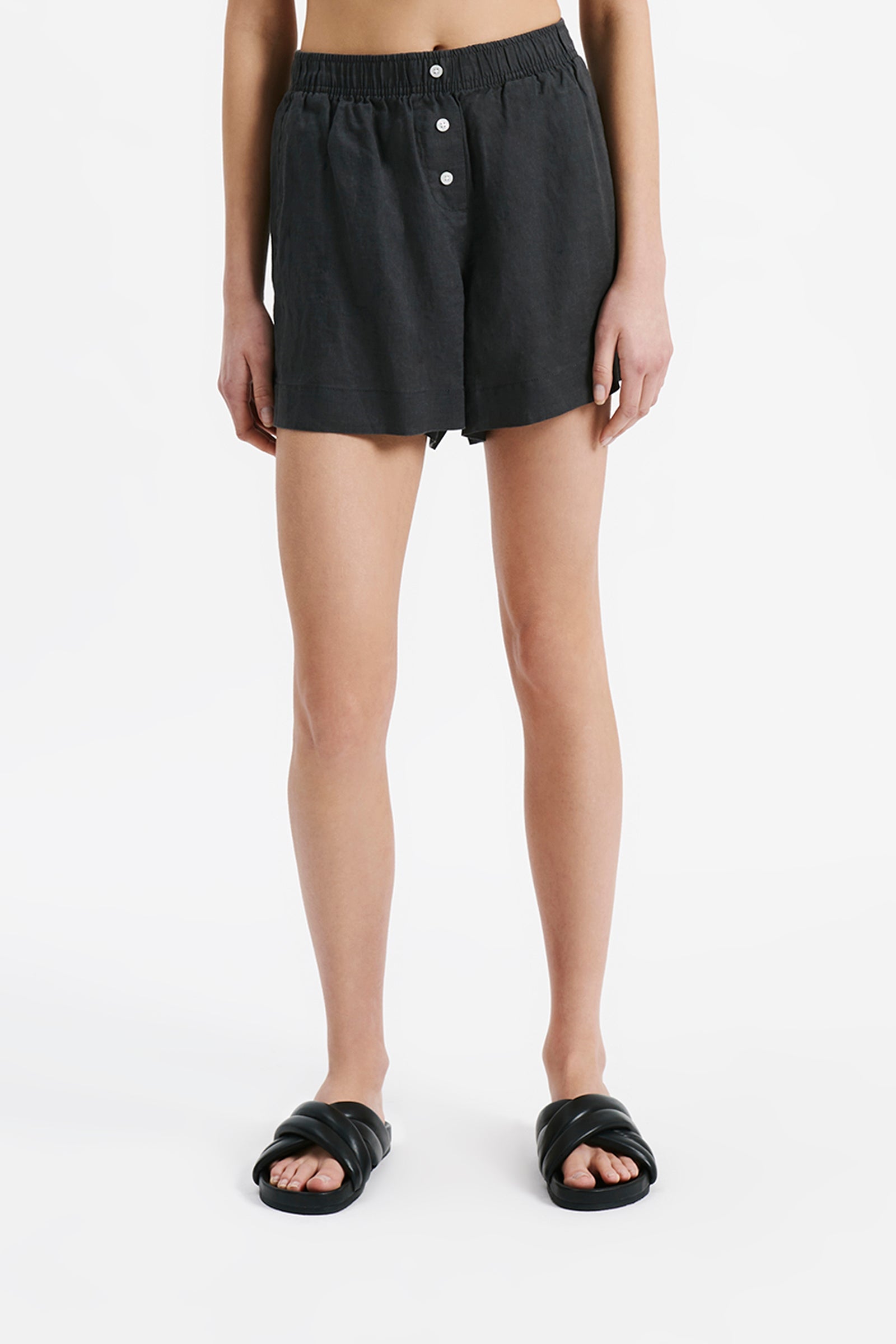 Lounge Linen Short Coal 