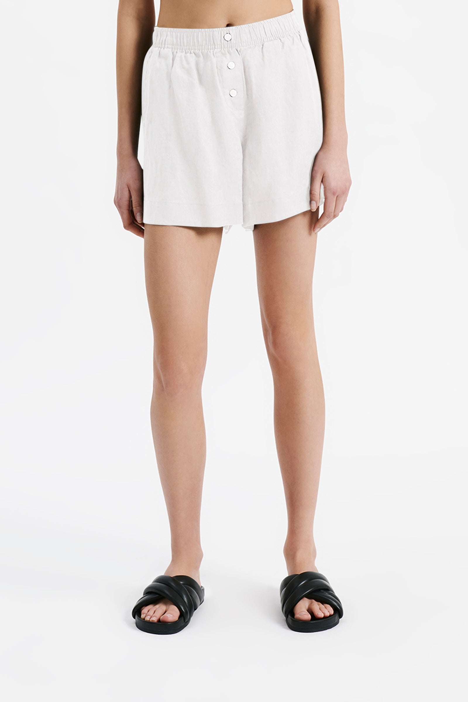 Lounge Linen Short White 