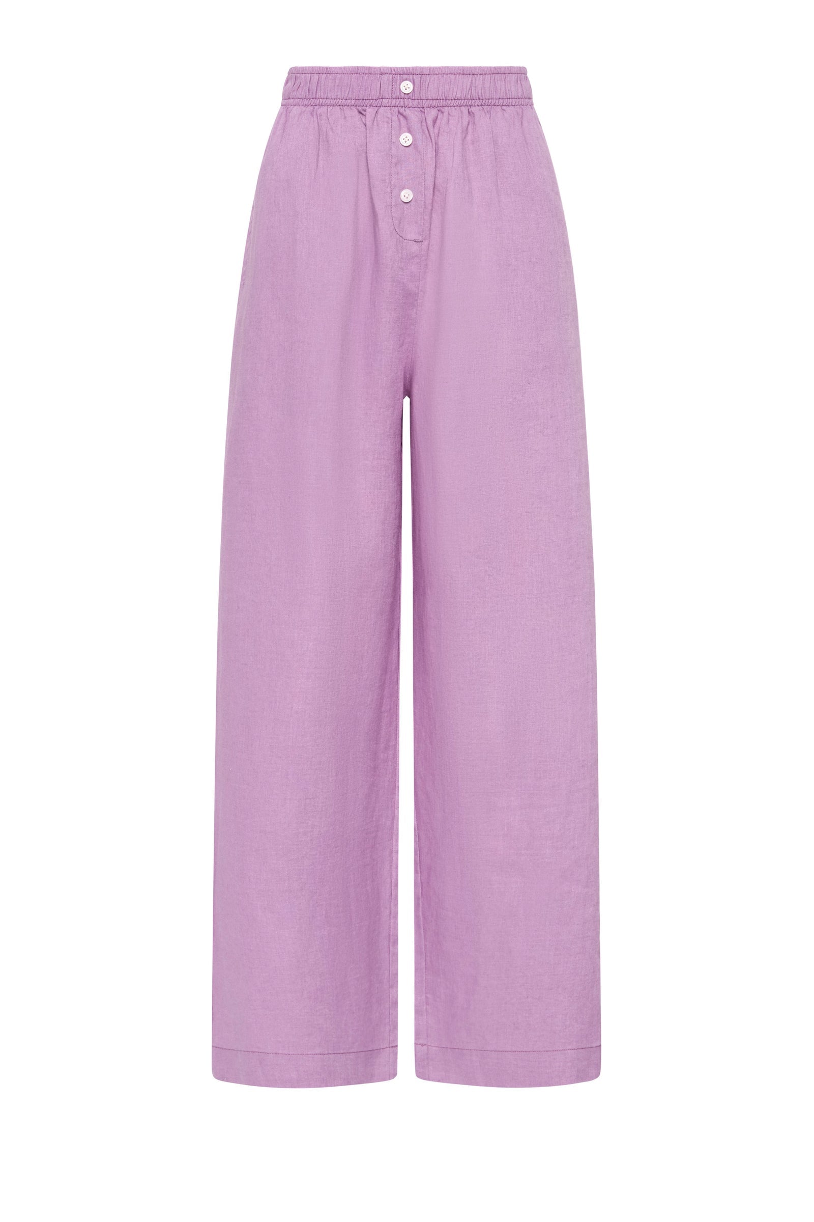 Lounge Linen Crop Pant Grape 