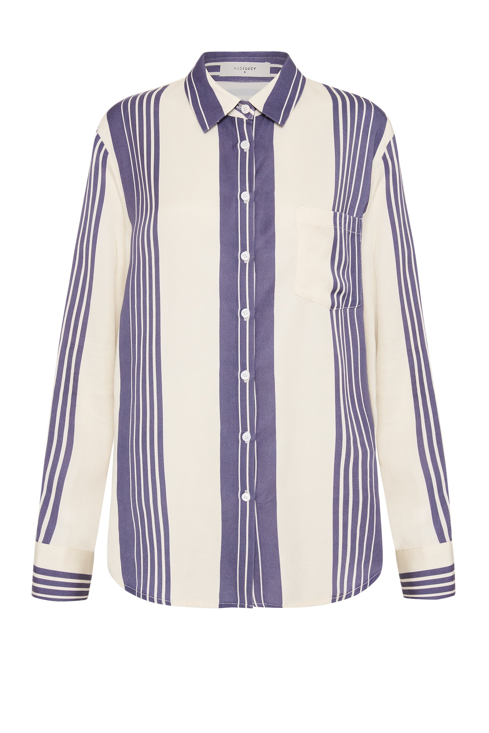 Albion Tencel Shirt Storm Stripe 