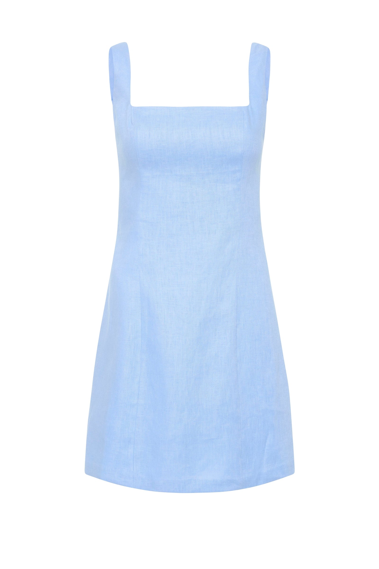 Monroe Linen Mini Dress Sky 