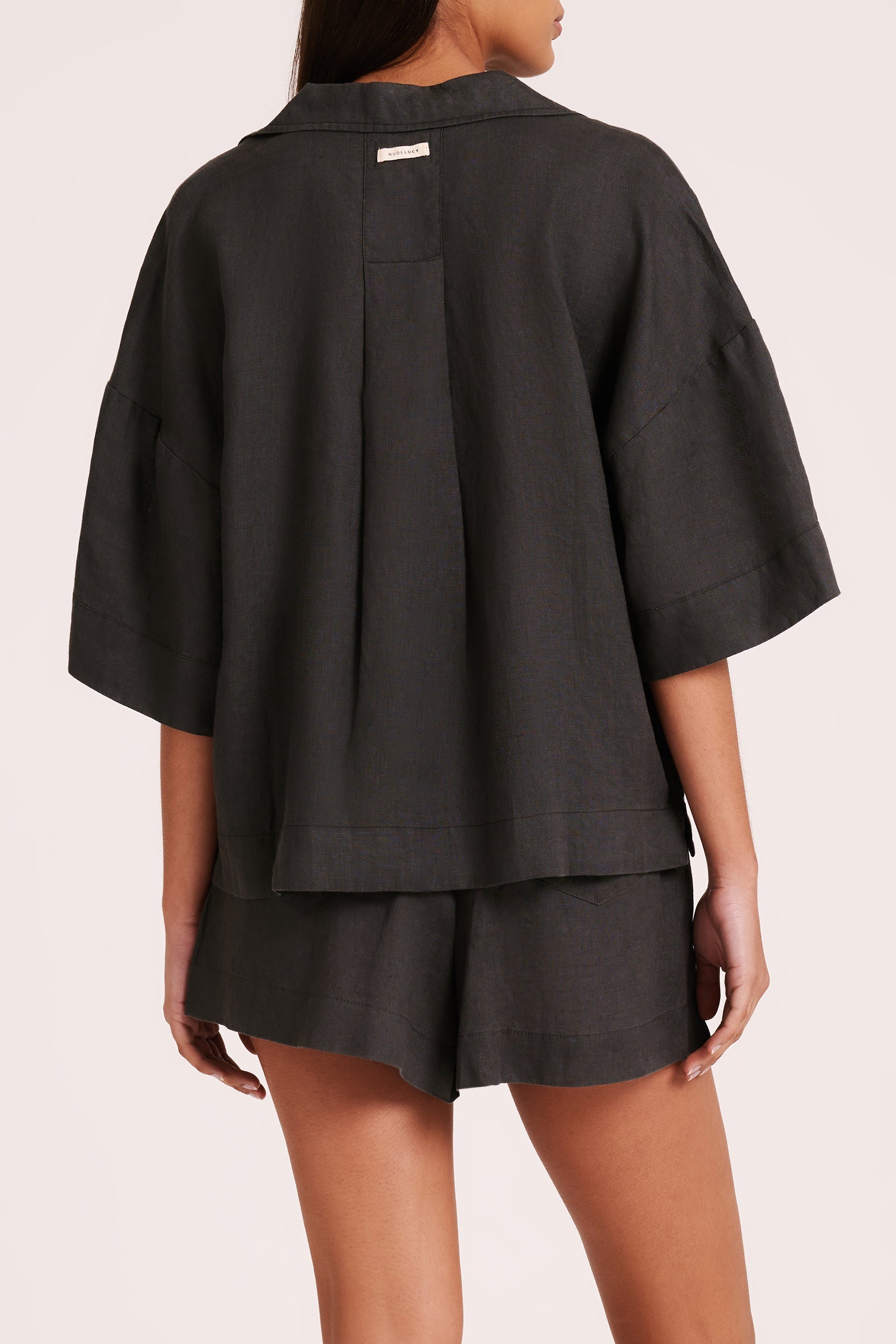 Lounge Linen Shirt Coal 