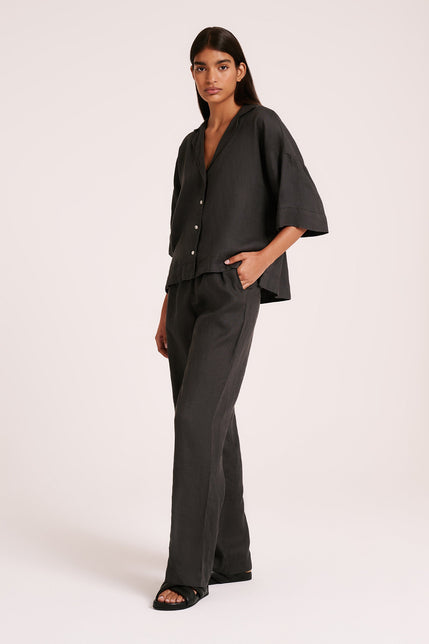 Lounge Linen Pant Coal 