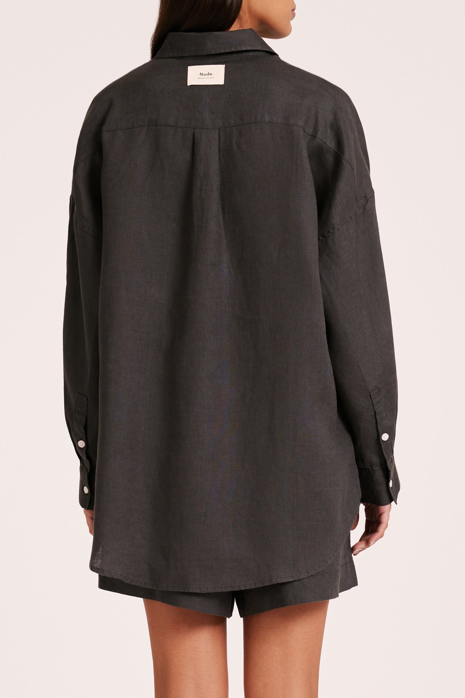 Lounge Heritage Linen Shirt Coal 