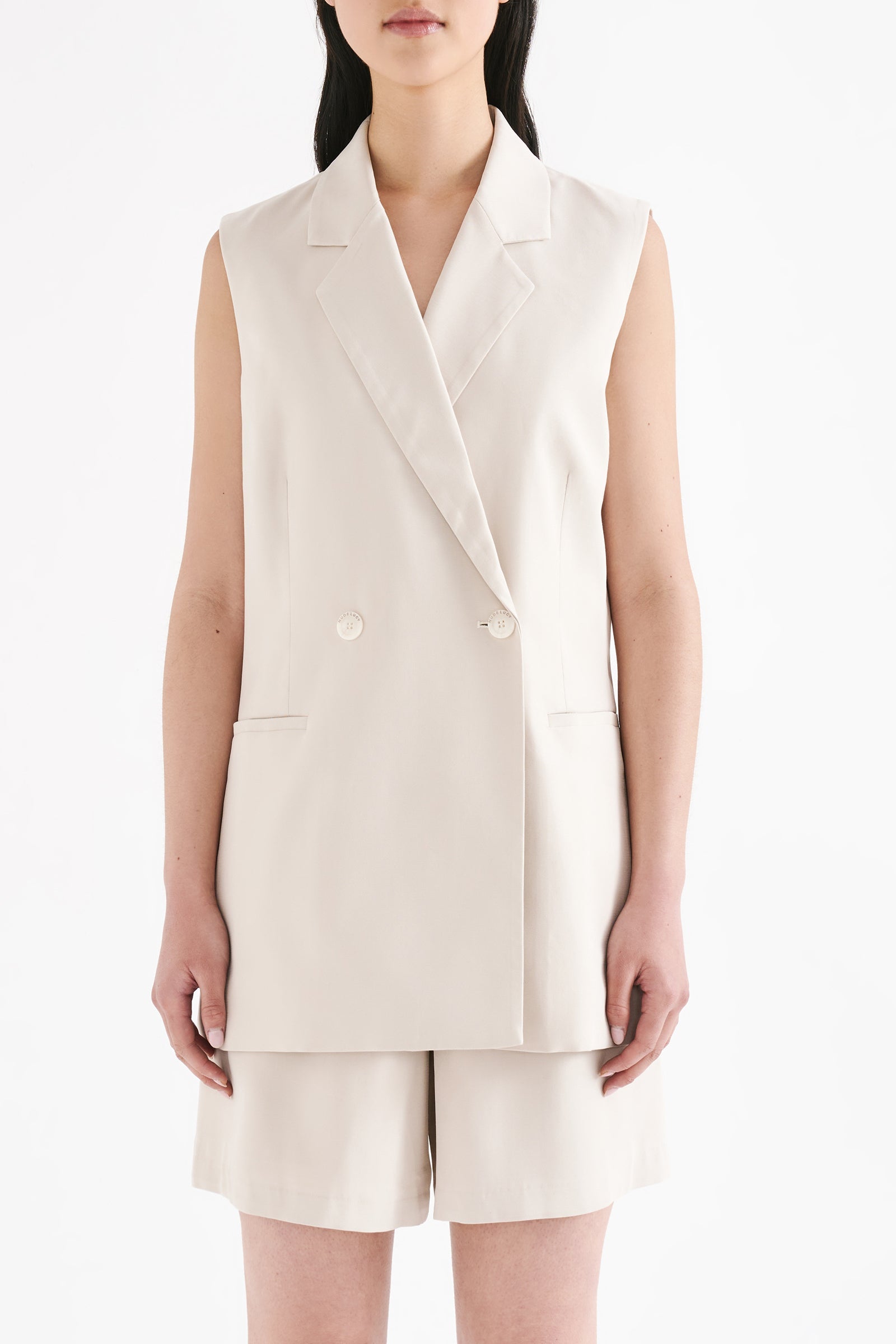 Kit Tailored Vest Oyster 