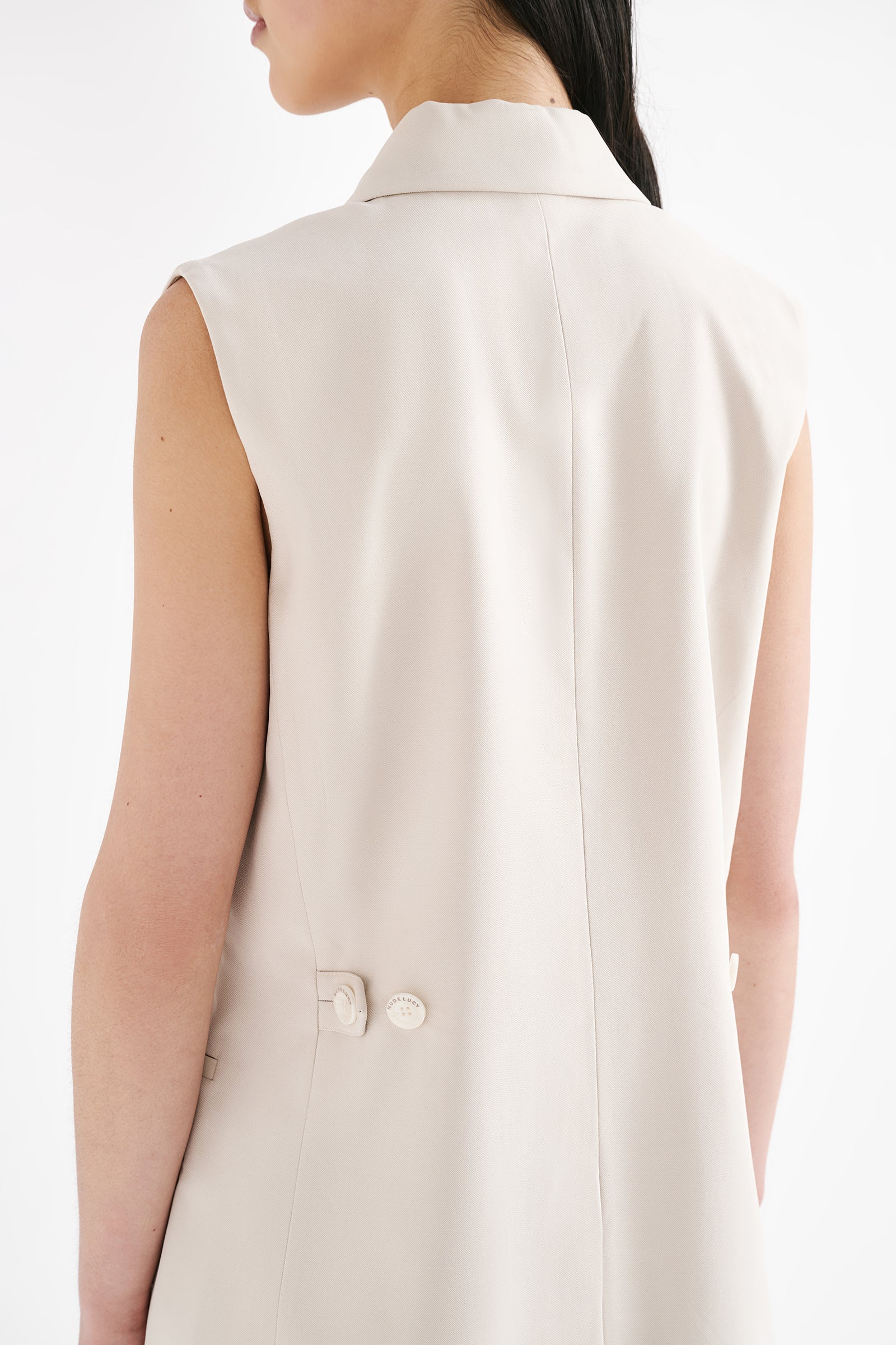 Kit Tailored Vest Oyster 