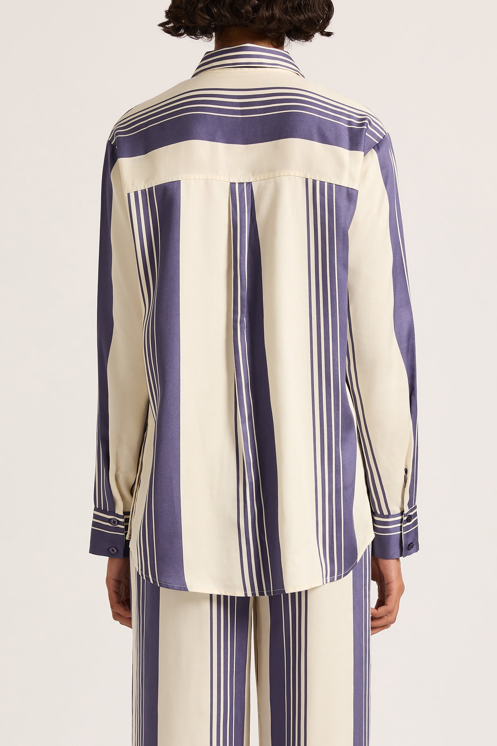 Albion Tencel Shirt Storm Stripe 