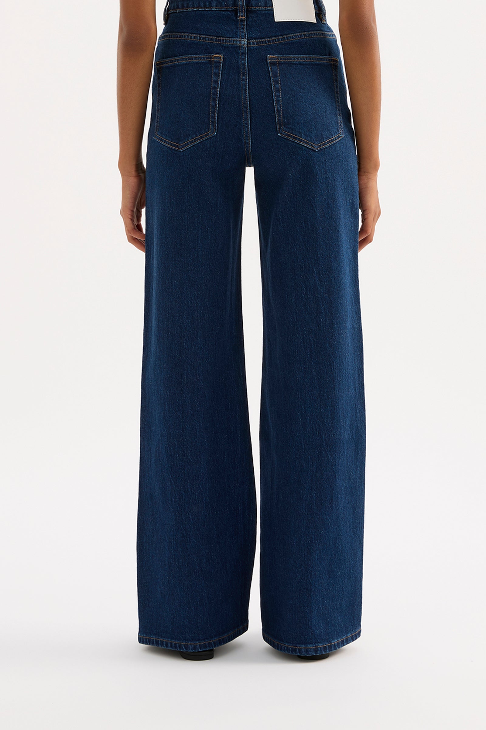 Organic Stretch Wide Leg Jean Force Blue 