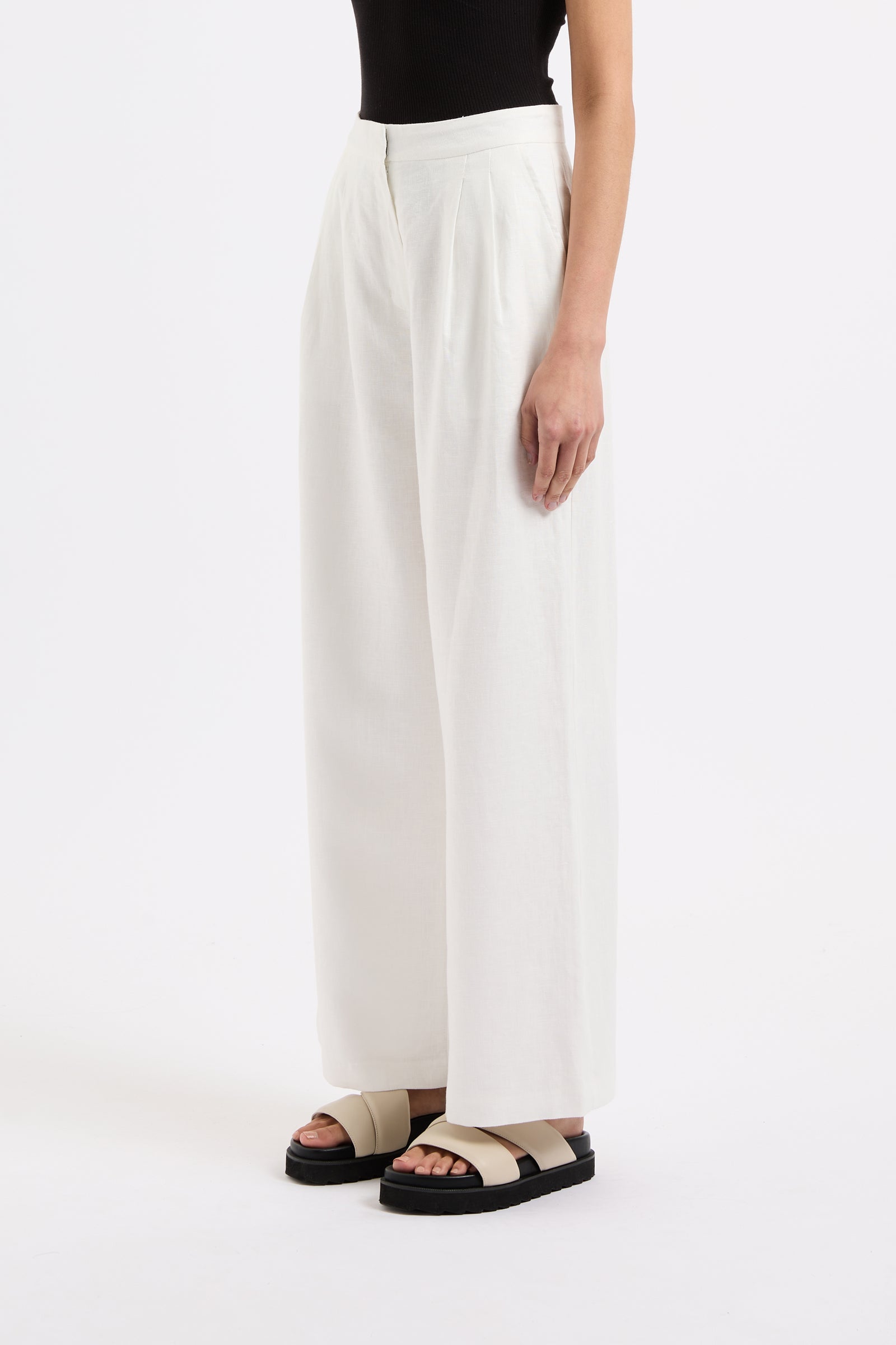 Thilda Linen Culotte White 