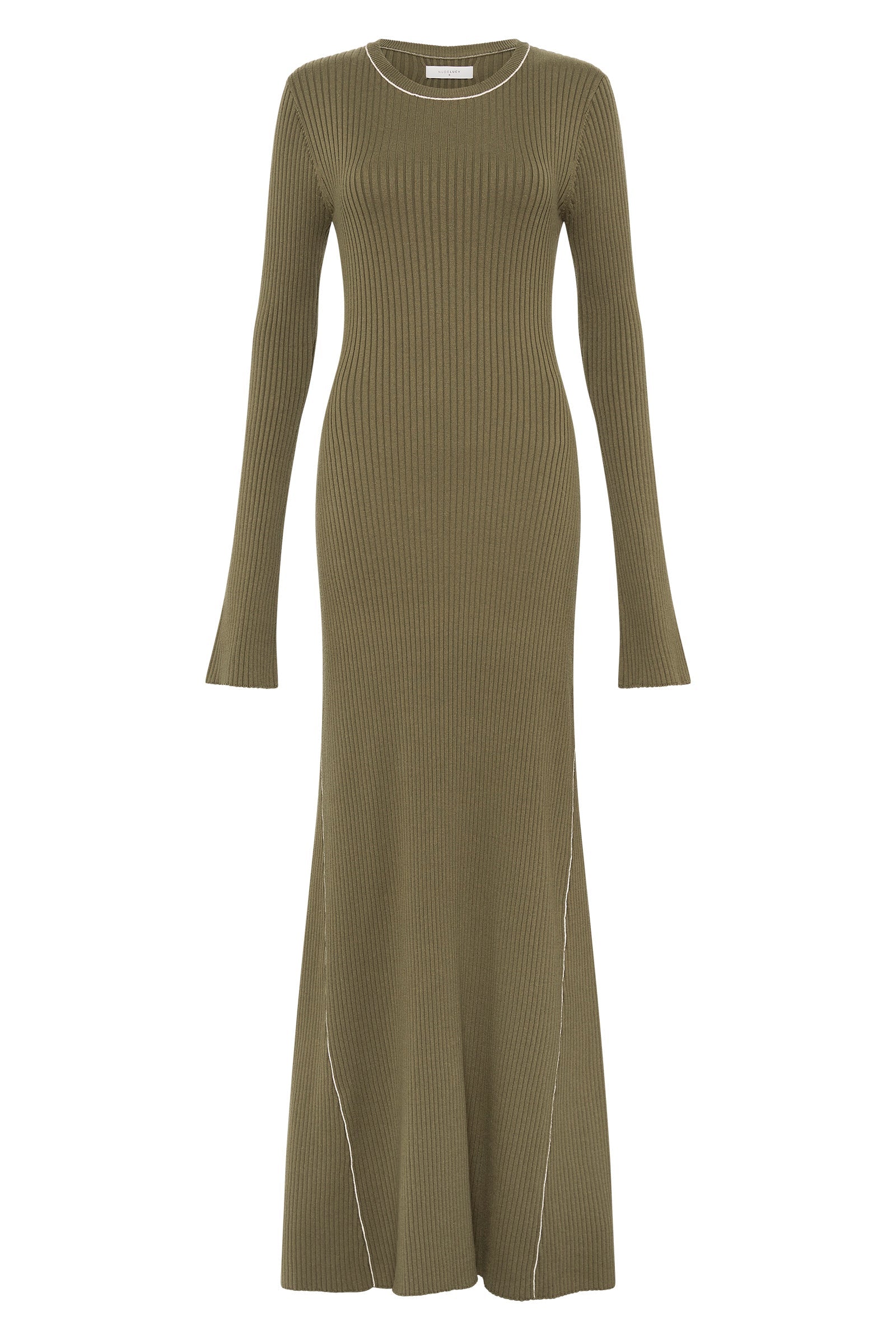 Gaia Knit Maxi Dress Olive 