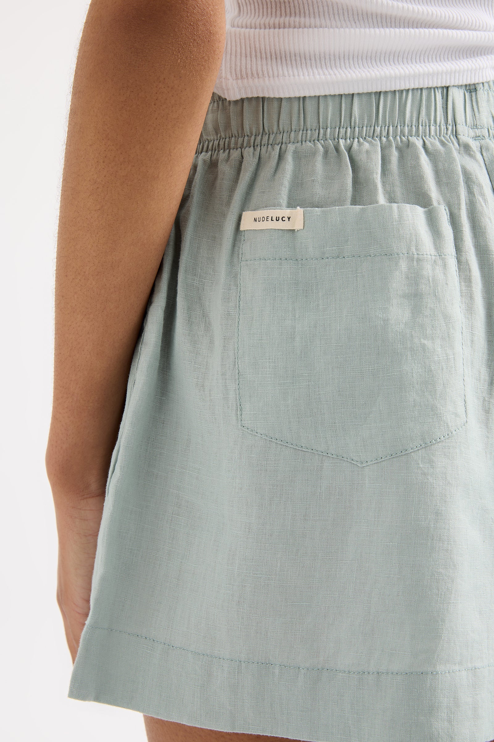 Lounge Linen Short Seafoam 