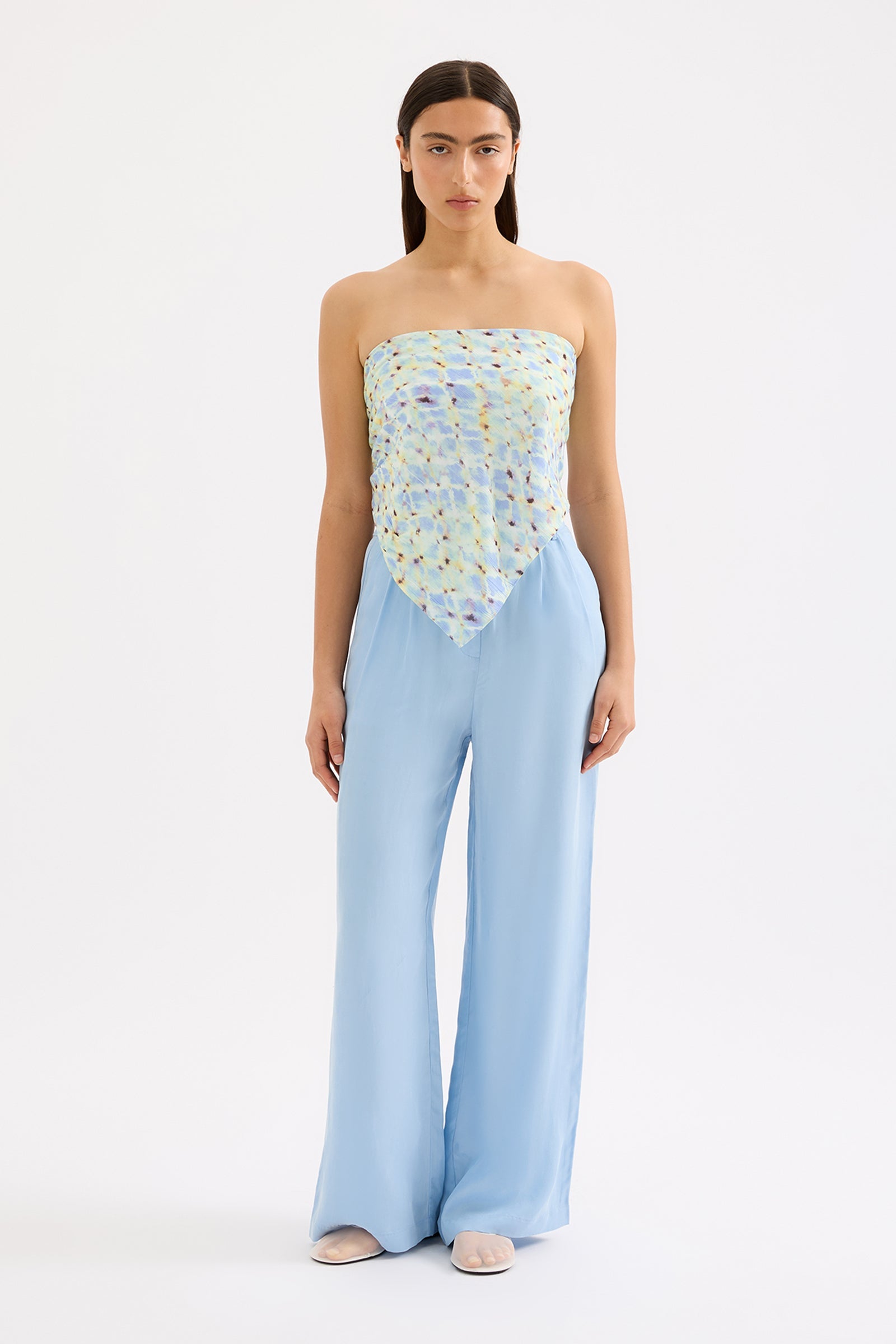 Lea Cupro Pant Lake Blue 