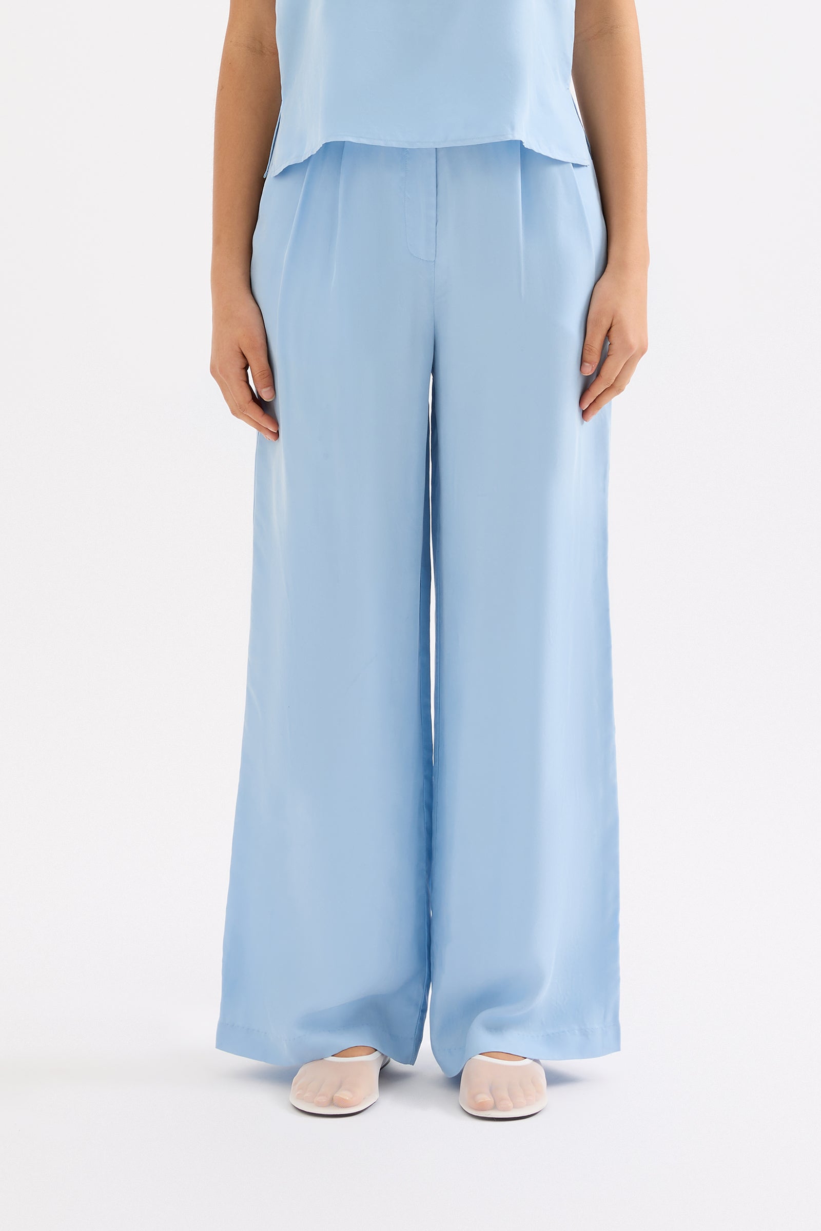 Lea Cupro Pant Lake Blue 