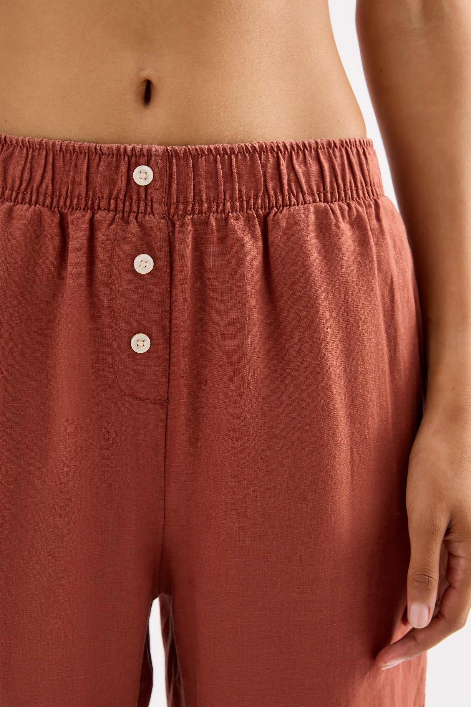 Lounge Linen Pant Rust 