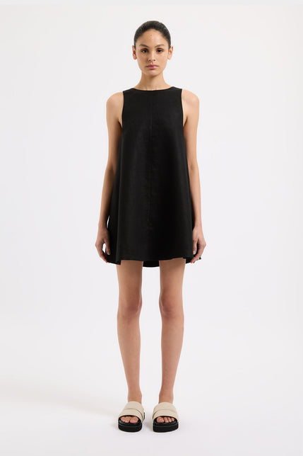 Nemi Linen Dress Black 