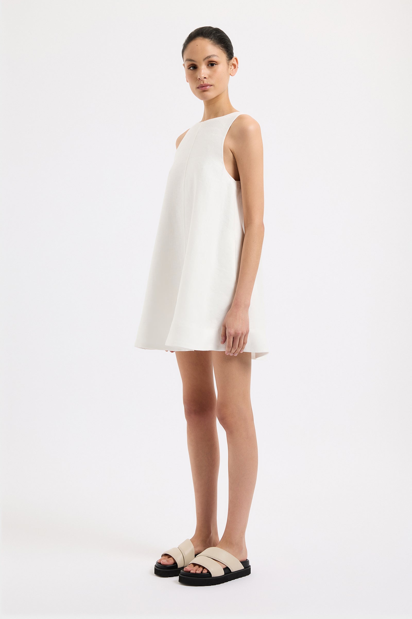 Nemi Linen Dress White 