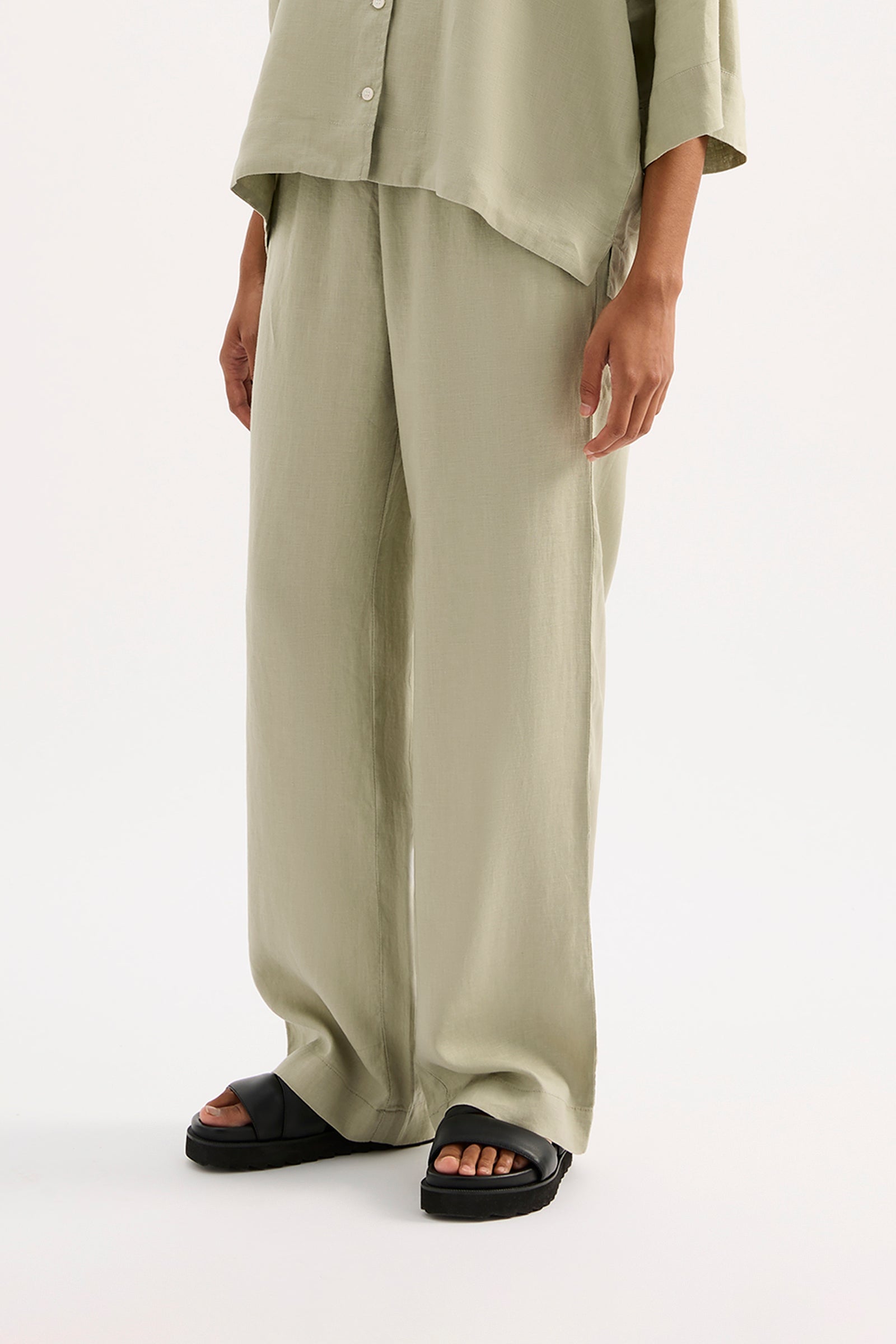 Lounge Linen Pant Olive 