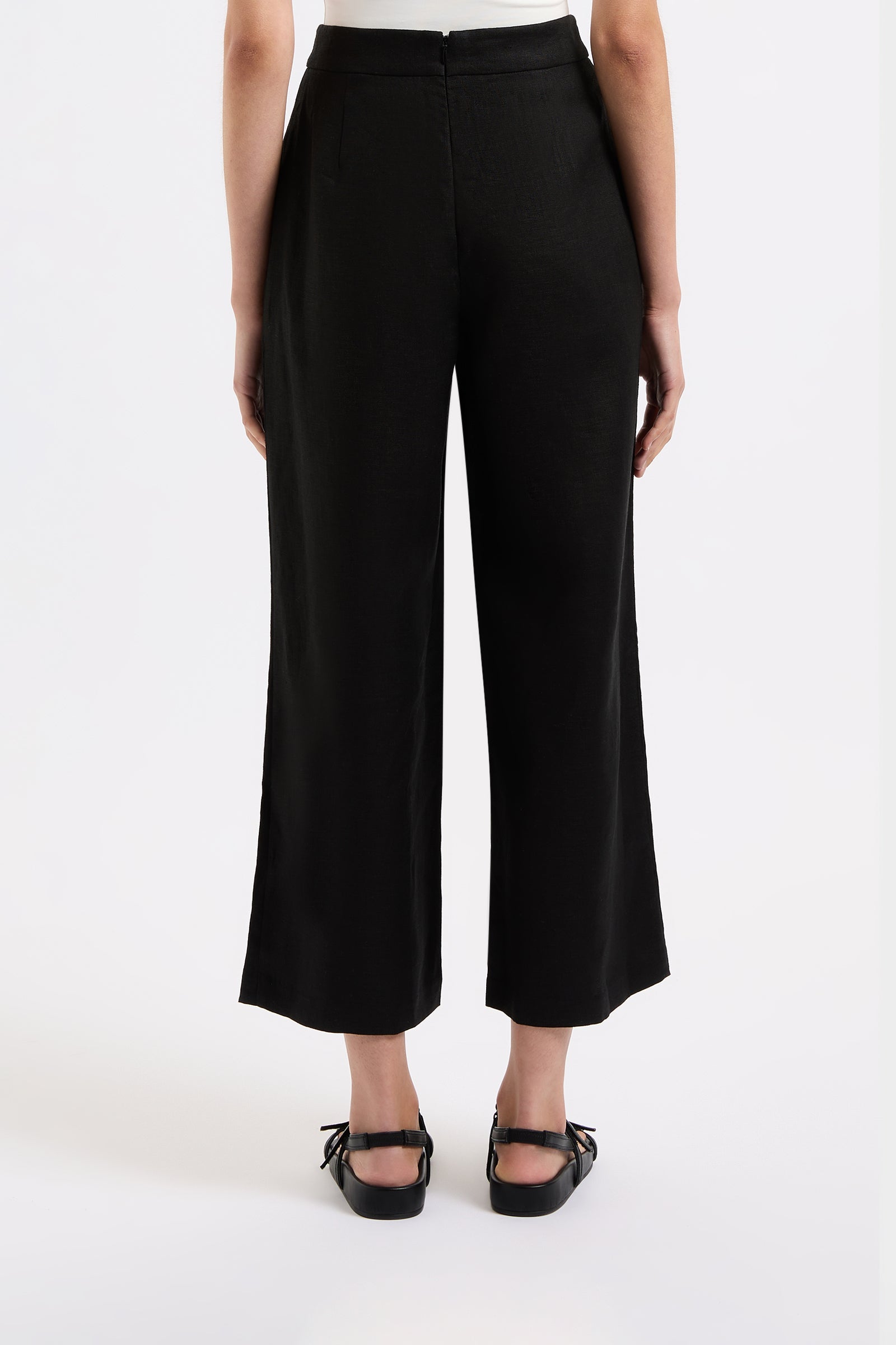 Thilda Linen Culotte Black 