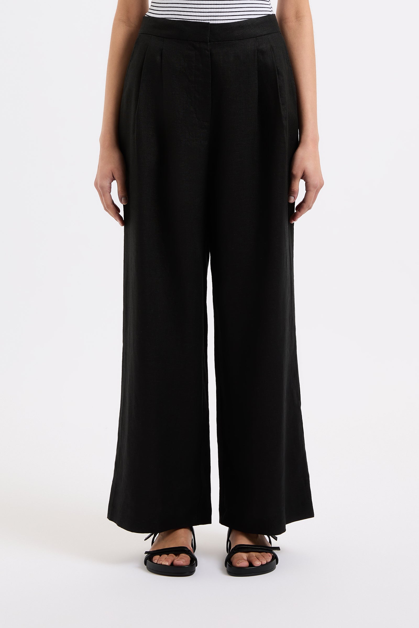 Thilda Linen Pant Black 