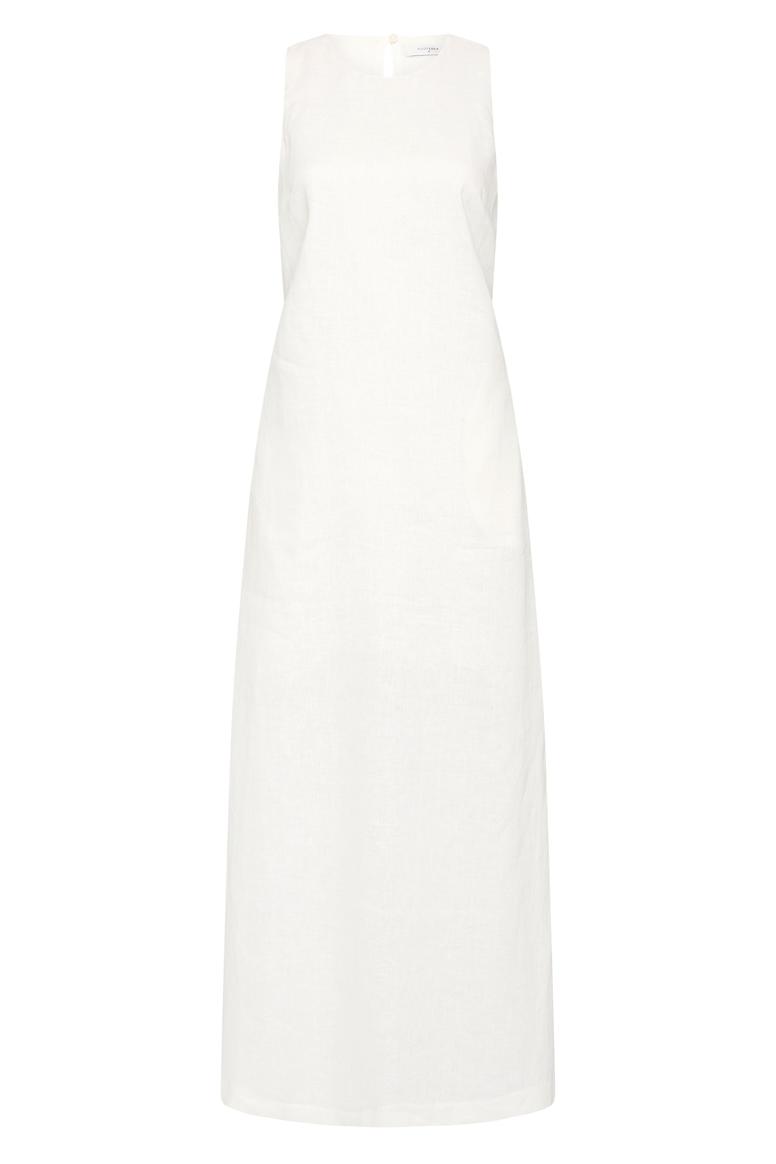 Thilda Linen Maxi Dress White 