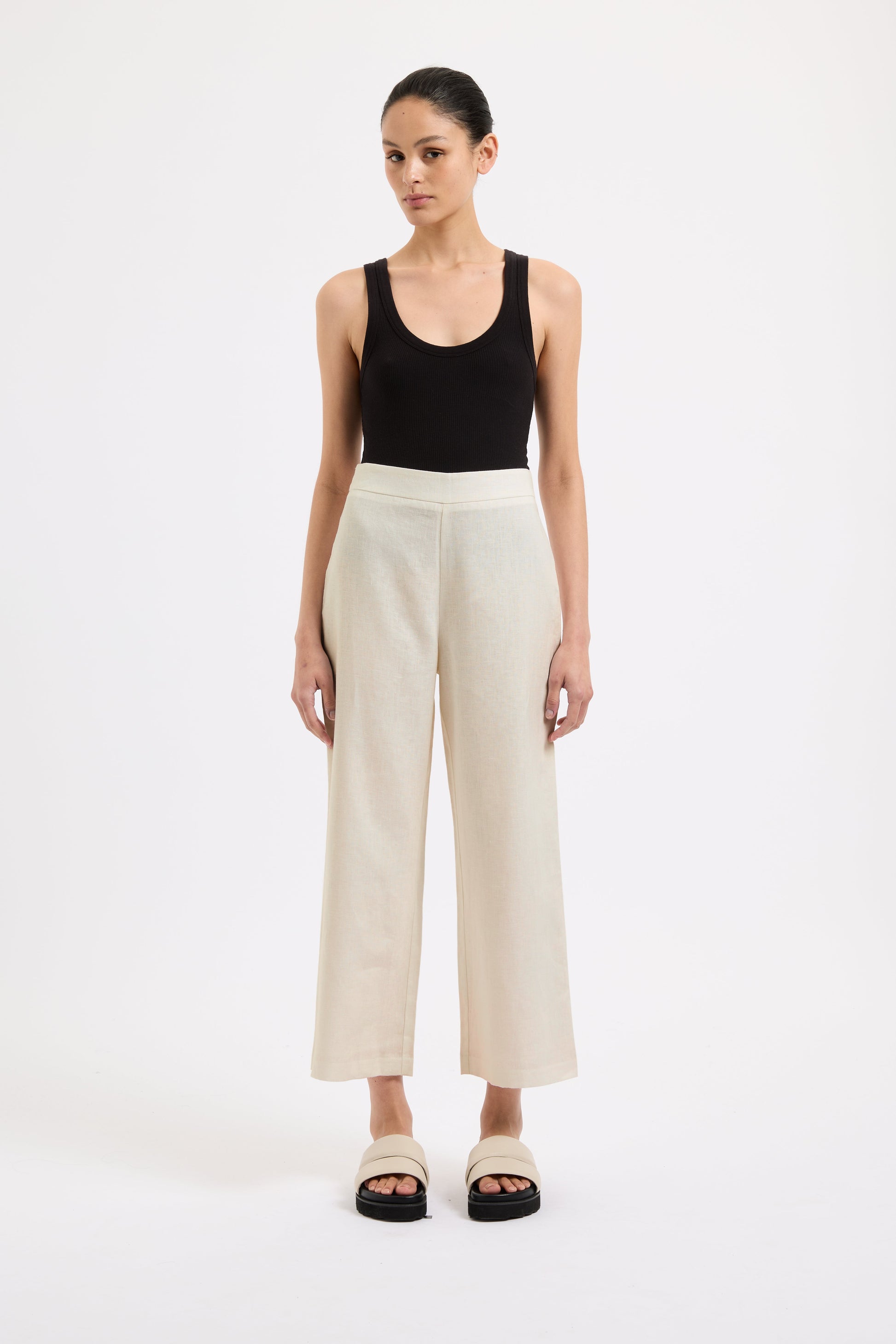 Thilda Linen Culotte Natural 